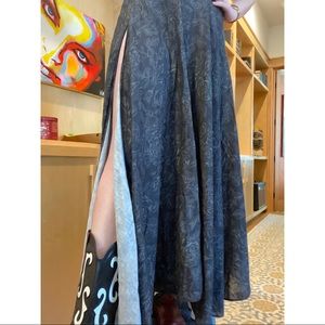 Selkie Julie sample wide skirt with thigh high slit